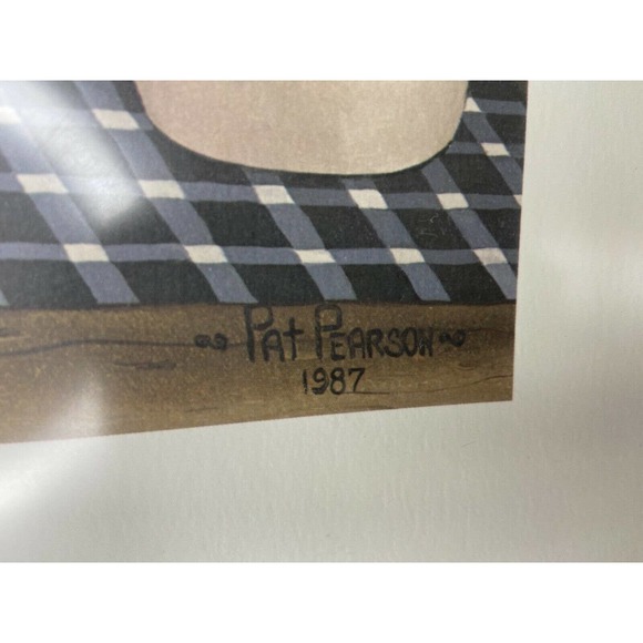 1987 Print Art "Homebodies" By Pat Pearson Signed Framed In Good Condition - Picture 3 of 5